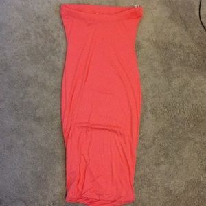 Peach dress tube top